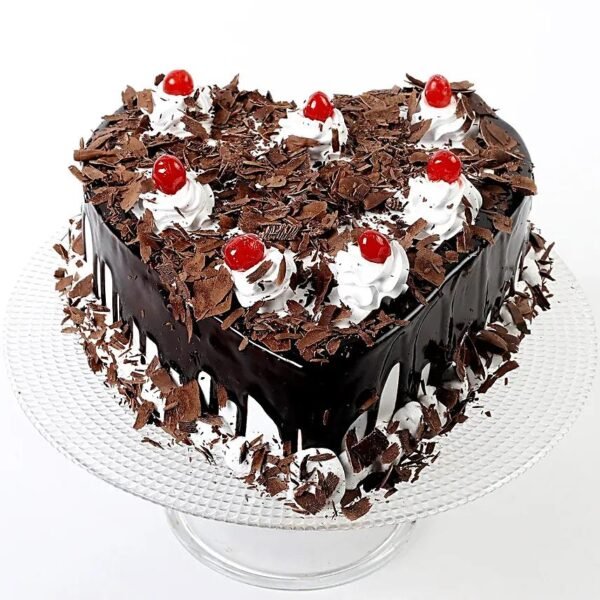 DB Flakey Hearts Black Forest Cake