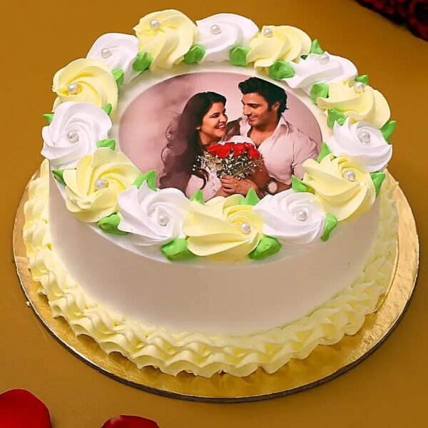 DB Loving You Photo Vanilla Cake