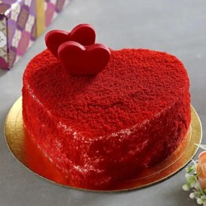 DB Sweet Red Heart Velvet Cake